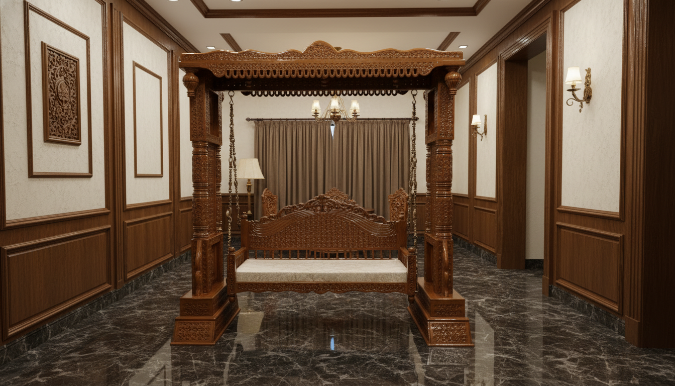 Maharani Inspired Elegant Wooden Jhoola